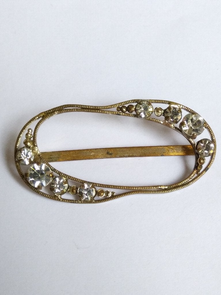 SCHUIF voor sjaal of stropdas, met 8 Kristal-op-folie, Sieraden, Tassen en Uiterlijk, Ophalen of Verzenden, Koper, Overige typen