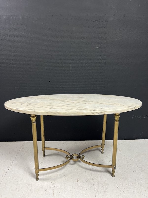 Vintage marmeren bijzettafel, Overige materialen, Gebruikt, Niet ingevuld, Ophalen of Verzenden