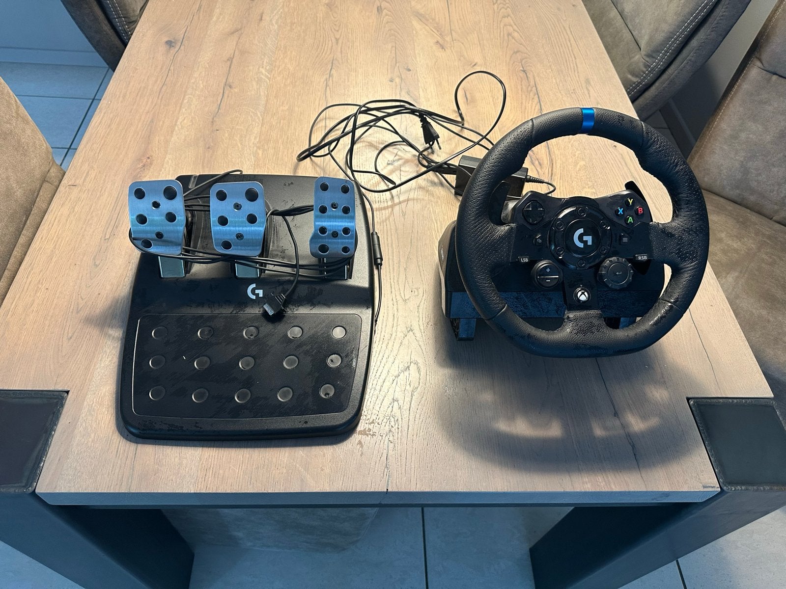 Logitech G923 Driving Force racestuur met pedalen, Spelcomputers en Games, Spelcomputers | Overige Accessoires, Ophalen, Racestuur
