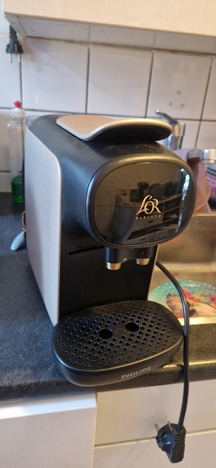Philips L'OR Barista Koffiezetapparaat - Zwart/Goud, Koffiepads en cups, Gebruikt, Koffiemachine, Ophalen of Verzenden