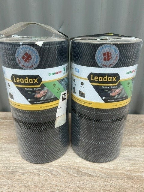 0261. Leadax loodvervanger 33cm breed kleur zwart L=6mtr., Ophalen, Nieuw