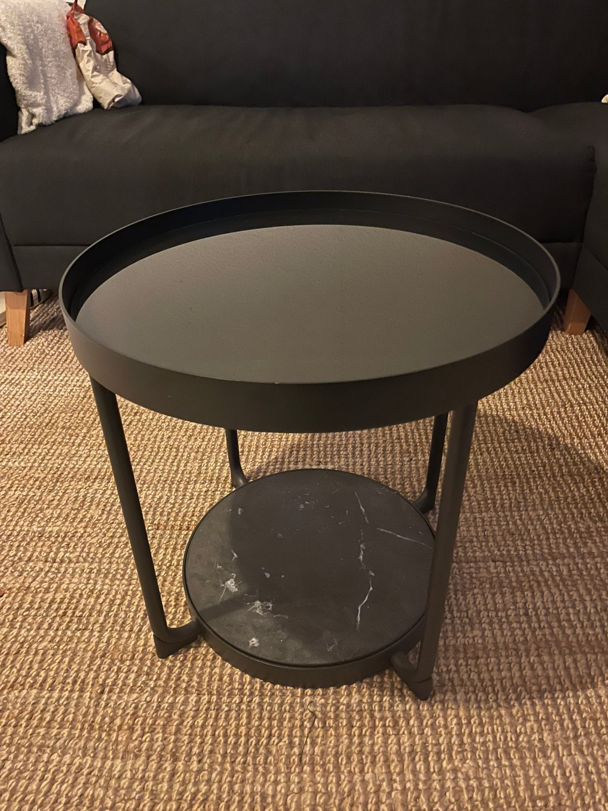 Ikea bijzettafel, Minder dan 55 cm, Rond, Ophalen, 45 tot 60 cm