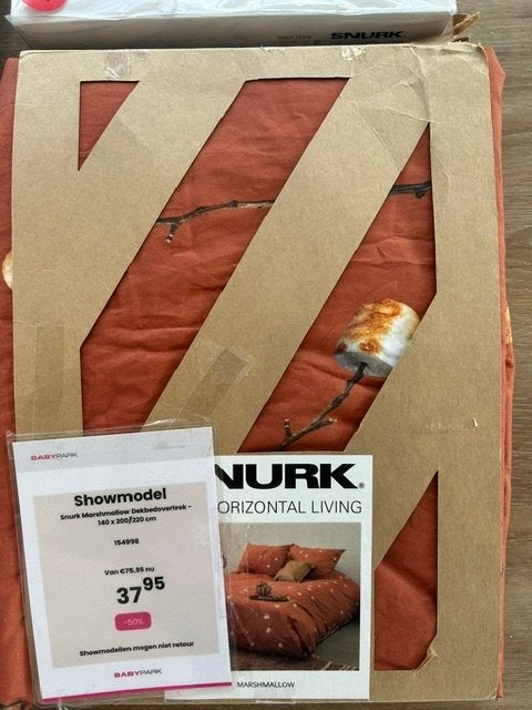 Snurk Marshmallow Dekbedovertrek - 140 x 200/220 cm, Ophalen of Verzenden, Nieuw, Eenpersoons, Dekbedovertrek