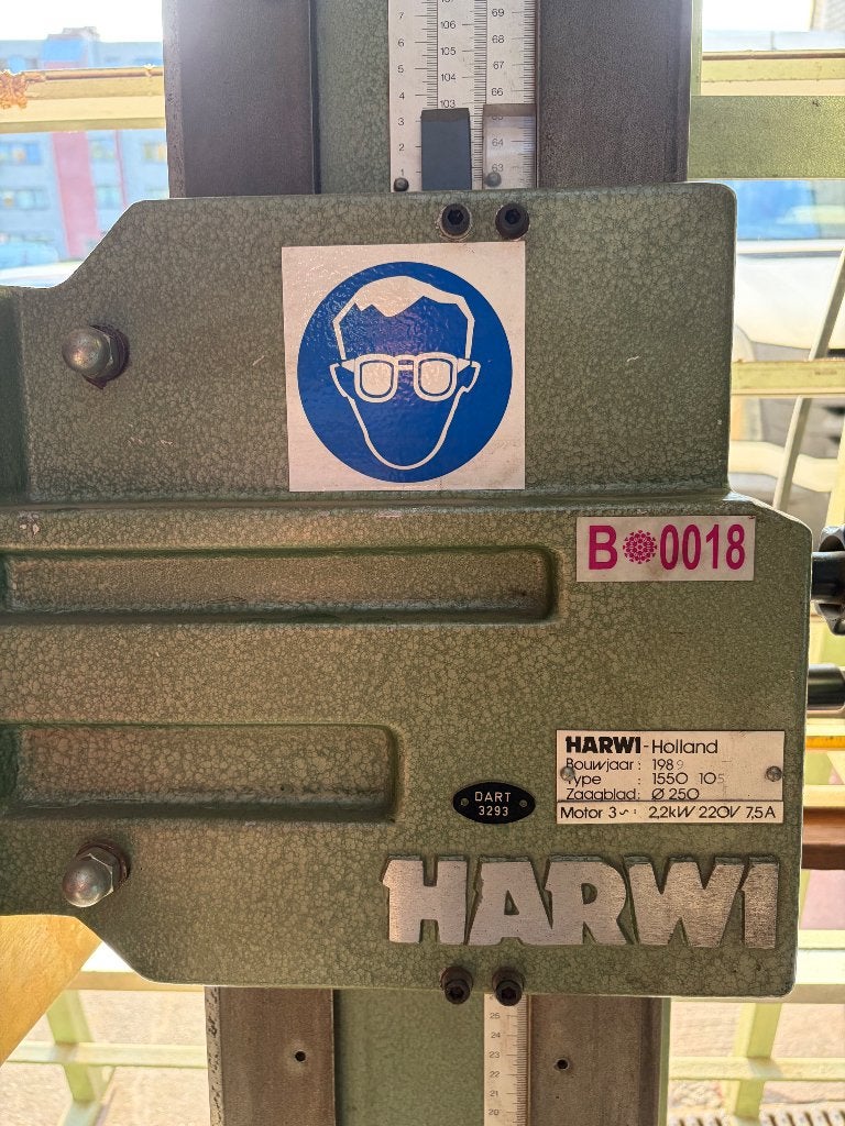 Harwi 1550/105 verticale Platenzaagmachine zaagmachine, Doe-het-zelf en Verbouw, Ophalen, Gebruikt, Cirkelzaag, 30 tot 70 mm