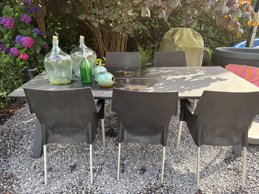 Tuintafel, Tuin en Terras, Tuintafels, Ophalen, Zo goed als nieuw, Rechthoekig, Kunststof