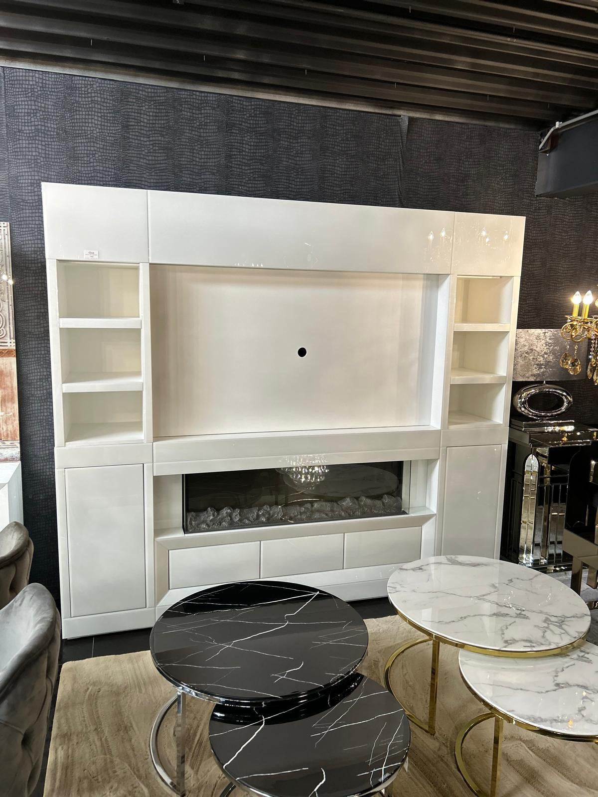 NEW eric kuster style cinewall met haard kleuren tv meubel, Huis en Inrichting, Ophalen of Verzenden, Nieuw, Inbouwhaard, Elektrische haard