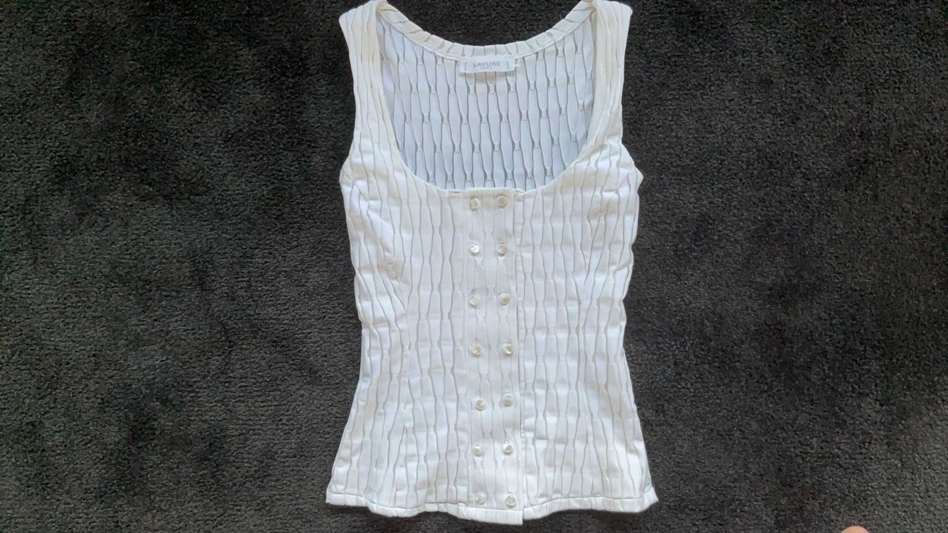 Mooie witte top maat 34, Wit, Ophalen of Verzenden, Zo goed als nieuw, Zonder mouw