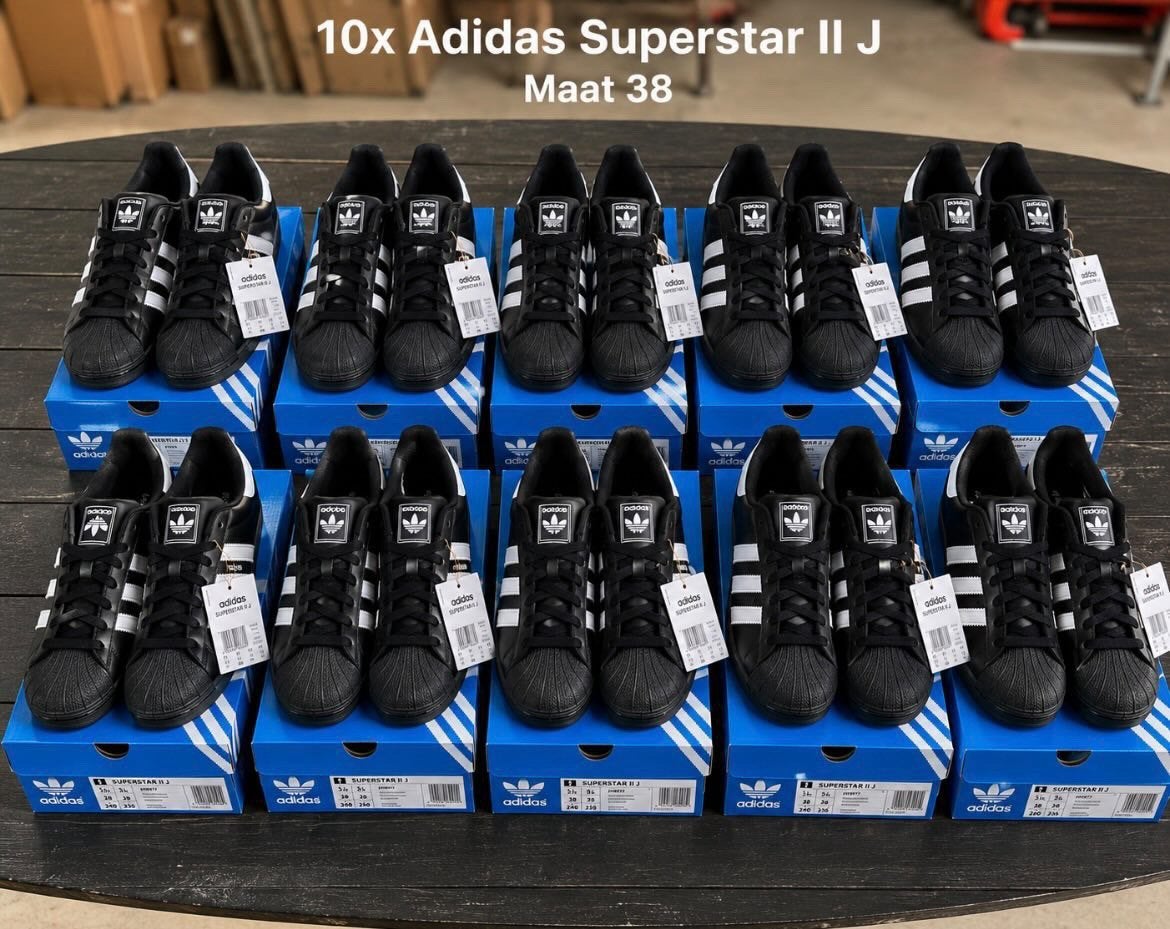 Adidas Superstar II J Sneakers — groothandel – Vanaf 5 Paar, Kleding | Heren, Zwart, Vintagie, Haulerwijk, Nieuw