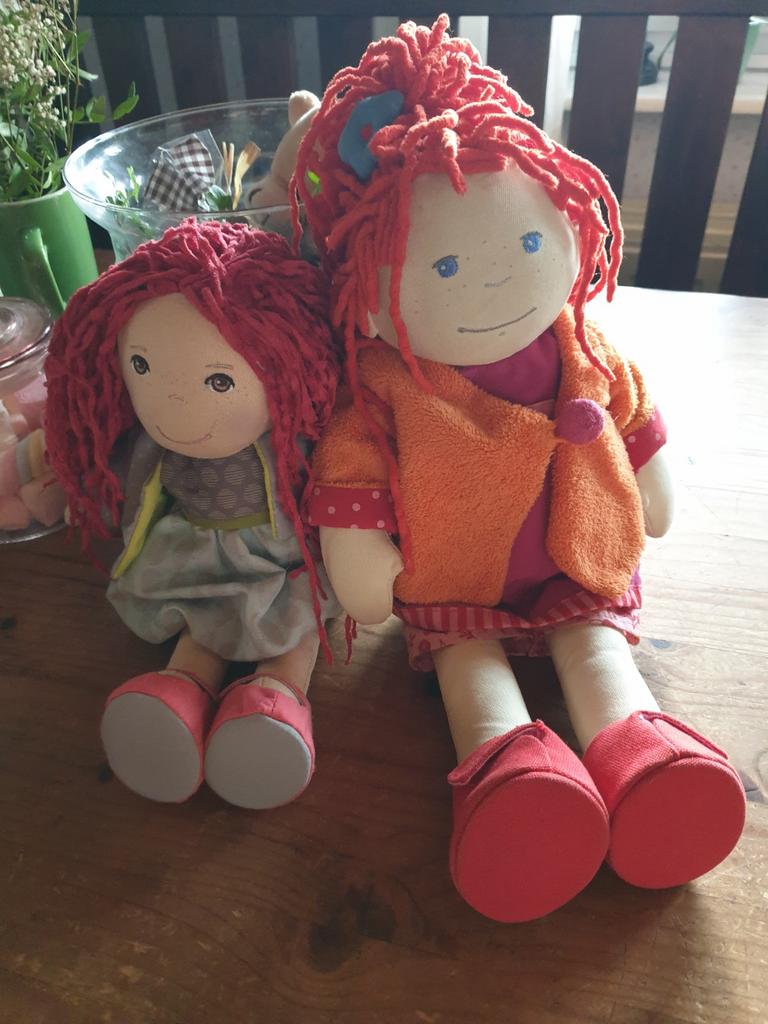 2 stoffen popjes ,, Ophalen of Verzenden, Zo goed als nieuw, Overige typen