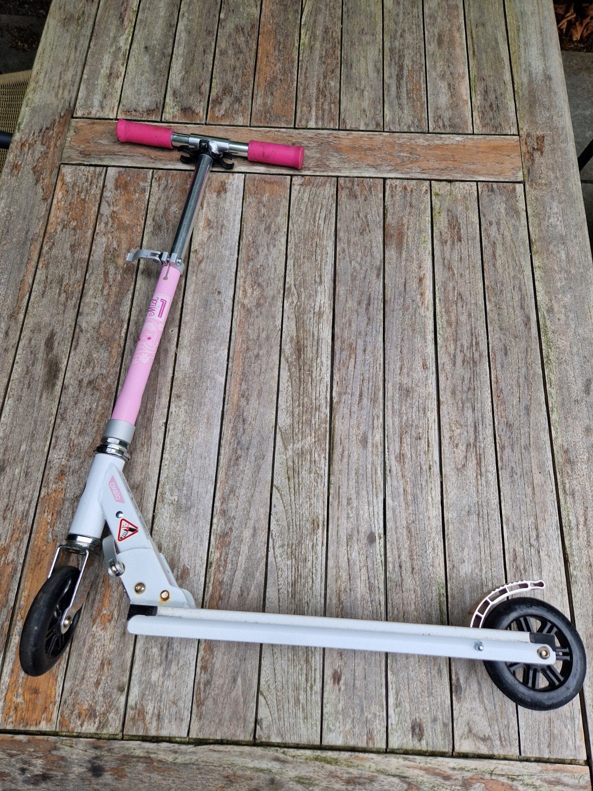 Decathlon Oxelo Mid 1 step roze/wit, Fietsen en Brommers, Steps, Ophalen of Verzenden, Gebruikt, Gewone step, Decathlon Oxelo