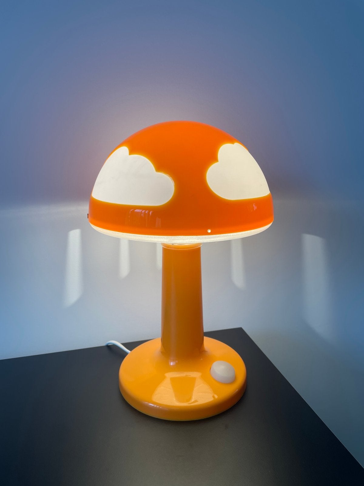 Vintage ikea SKOIJG cloud lamp oranje, Gebruikt, Oranje, Ophalen of Verzenden, Design