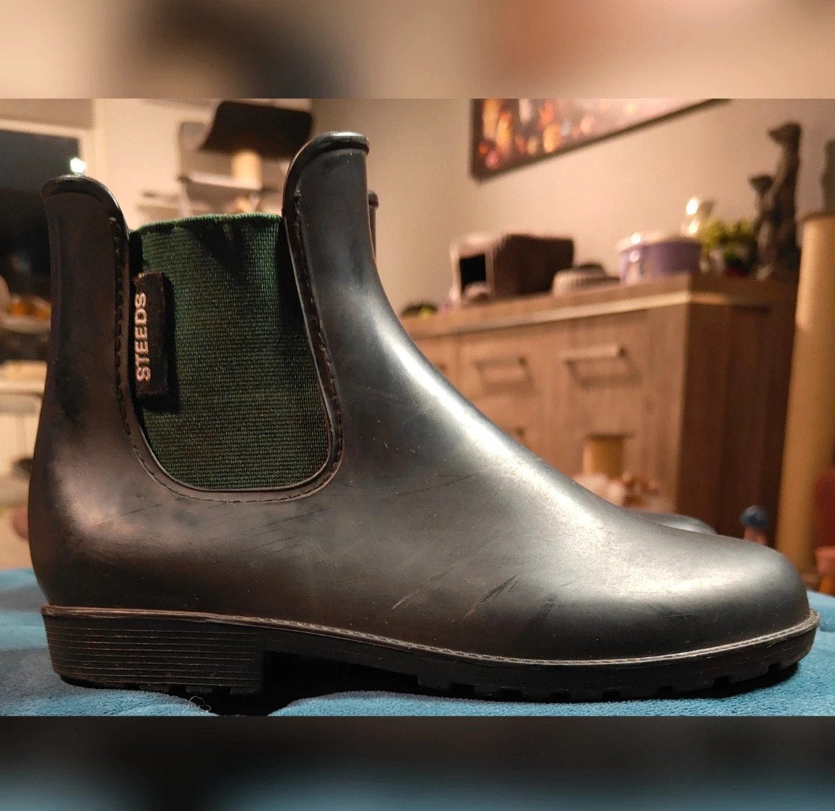 Zwarte regenlaarsjes Pvc, Steeds, maat 35, Kleding | Dames, Ophalen of Verzenden, Zwart
