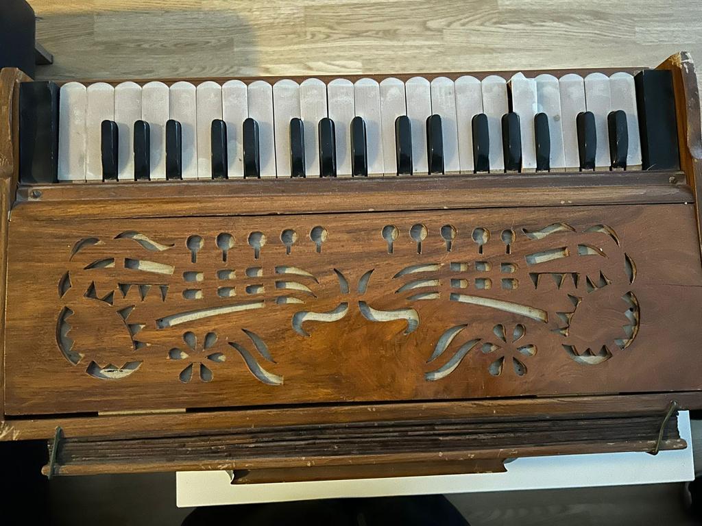 Vintage Harmonium / Pomp Orgel met Toetsen en Registers, Ophalen of Verzenden, Gebruikt, Harmonium