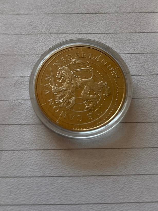 Goudkleurige munt Michiel de Ruyter 1992, Ophalen of Verzenden, Koningin Beatrix, Overige waardes, Losse munt