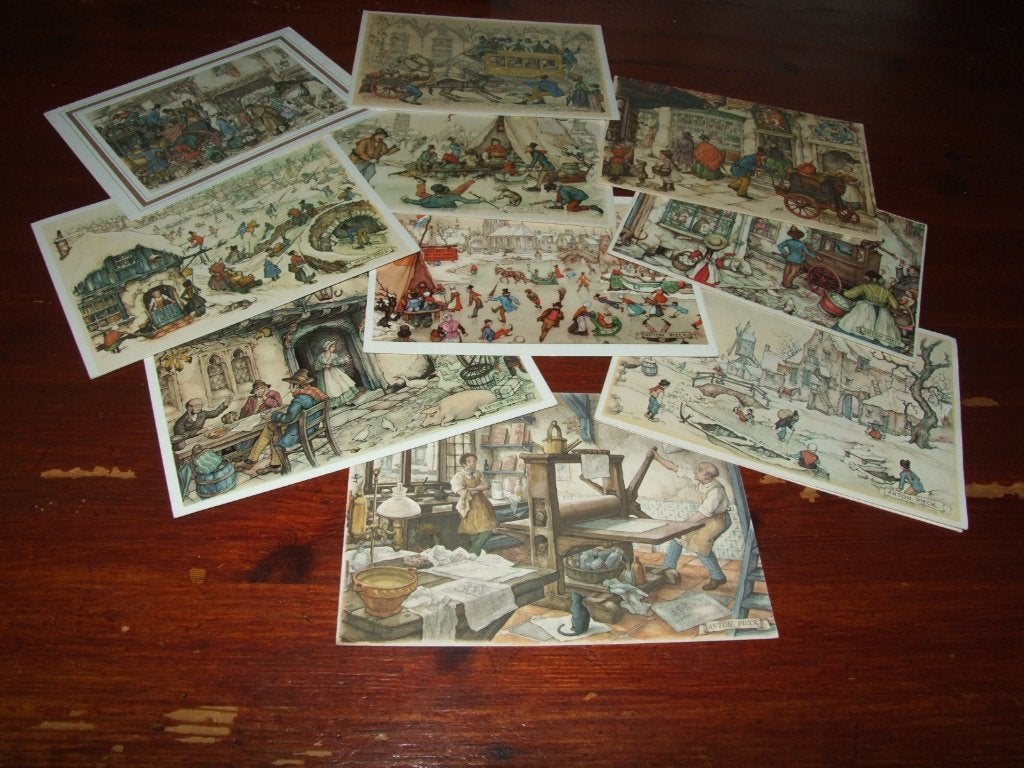 H- ILLUSTRATOR-ANTON PIECK - 10X, Gebruikt, Verzenden, Voor 1940, Prent