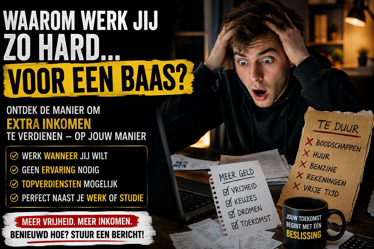 Extra inkomen naast je werk of studie?, Vacatures, Vacatures | Overige Vacatures, Starter, LBO / VMBO, Geschikt als bijbaan, Freelance of Uitzendbasis