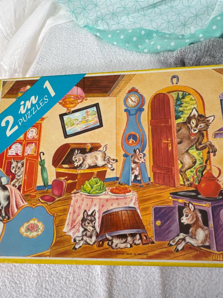 Simplex 2in 1puzzels, Gebruikt, Van hout, 6 jaar of ouder, Meer dan 50 stukjes