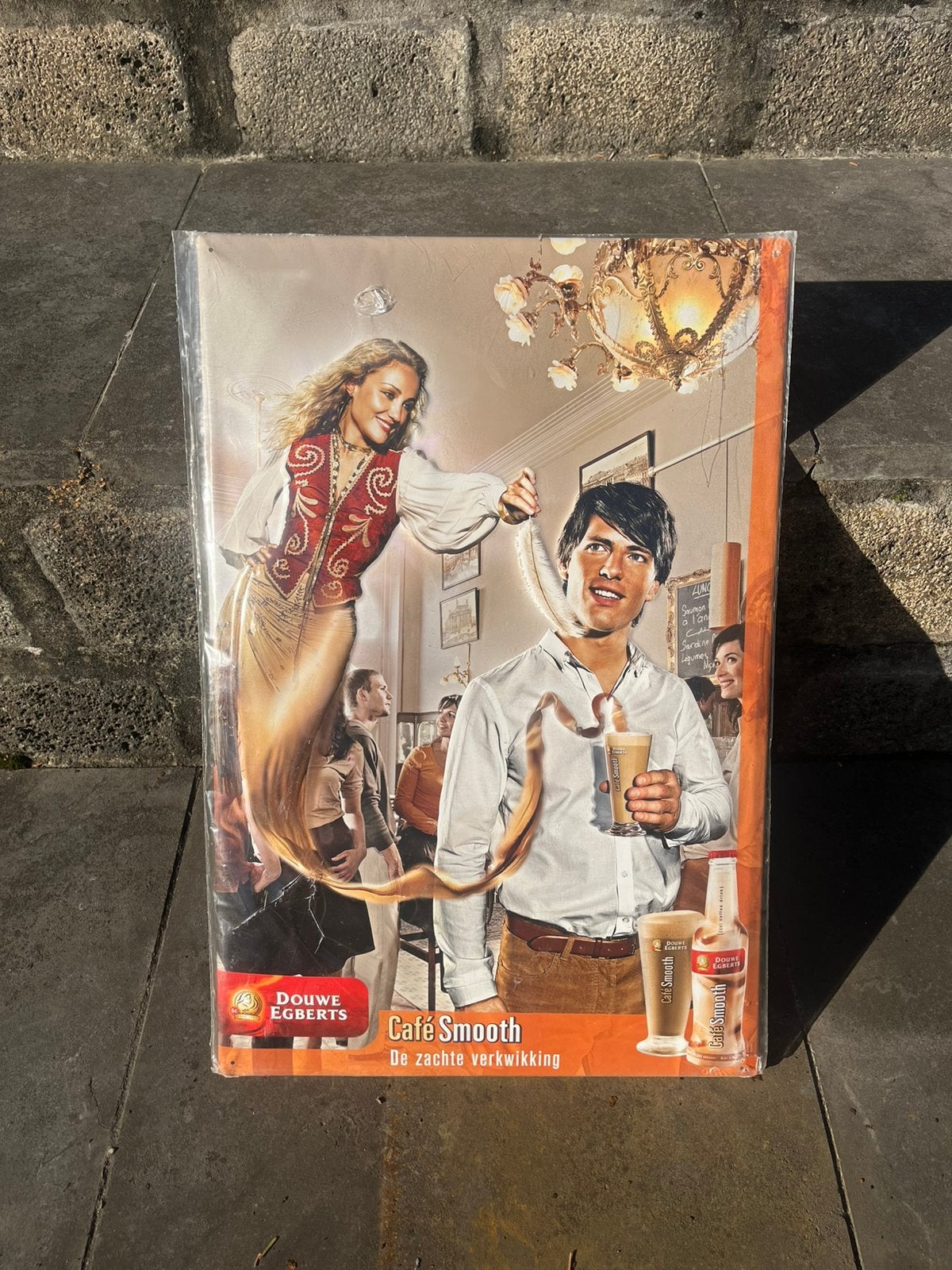 Nieuw blikken Douwe Egberts Café Smooth reclamebord, Reclamebord, ?, Zo goed als nieuw, ?