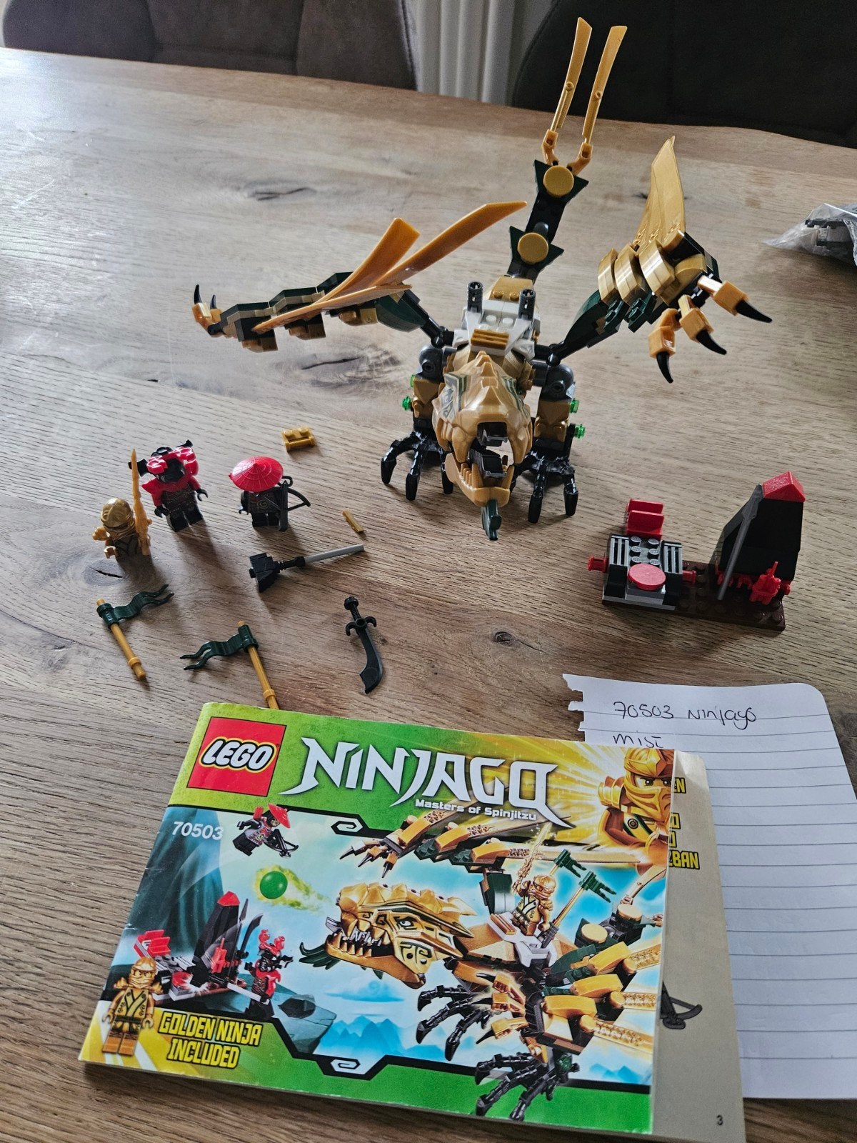 lego ninjago - 70503 - the golden dragon, Ophalen of Verzenden, Zo goed als nieuw