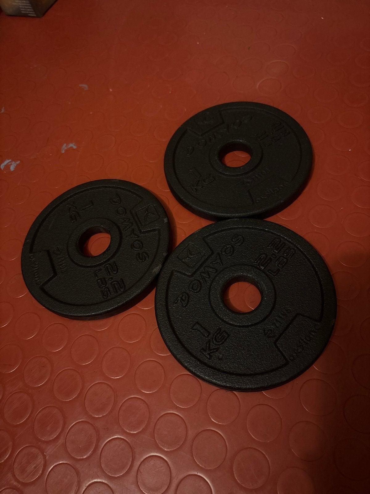 Domyos Halterschijven 1 kg - Set van 14 stuks, Ophalen, Gebruikt, Armen, Halterschijven