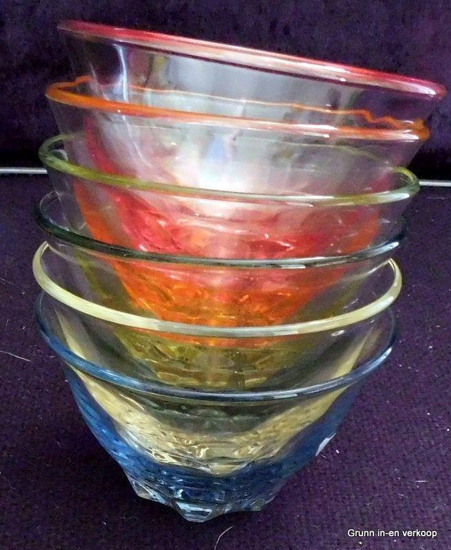 Set glazen compote retro schaaltjes, Ophalen of Verzenden, Overige typen