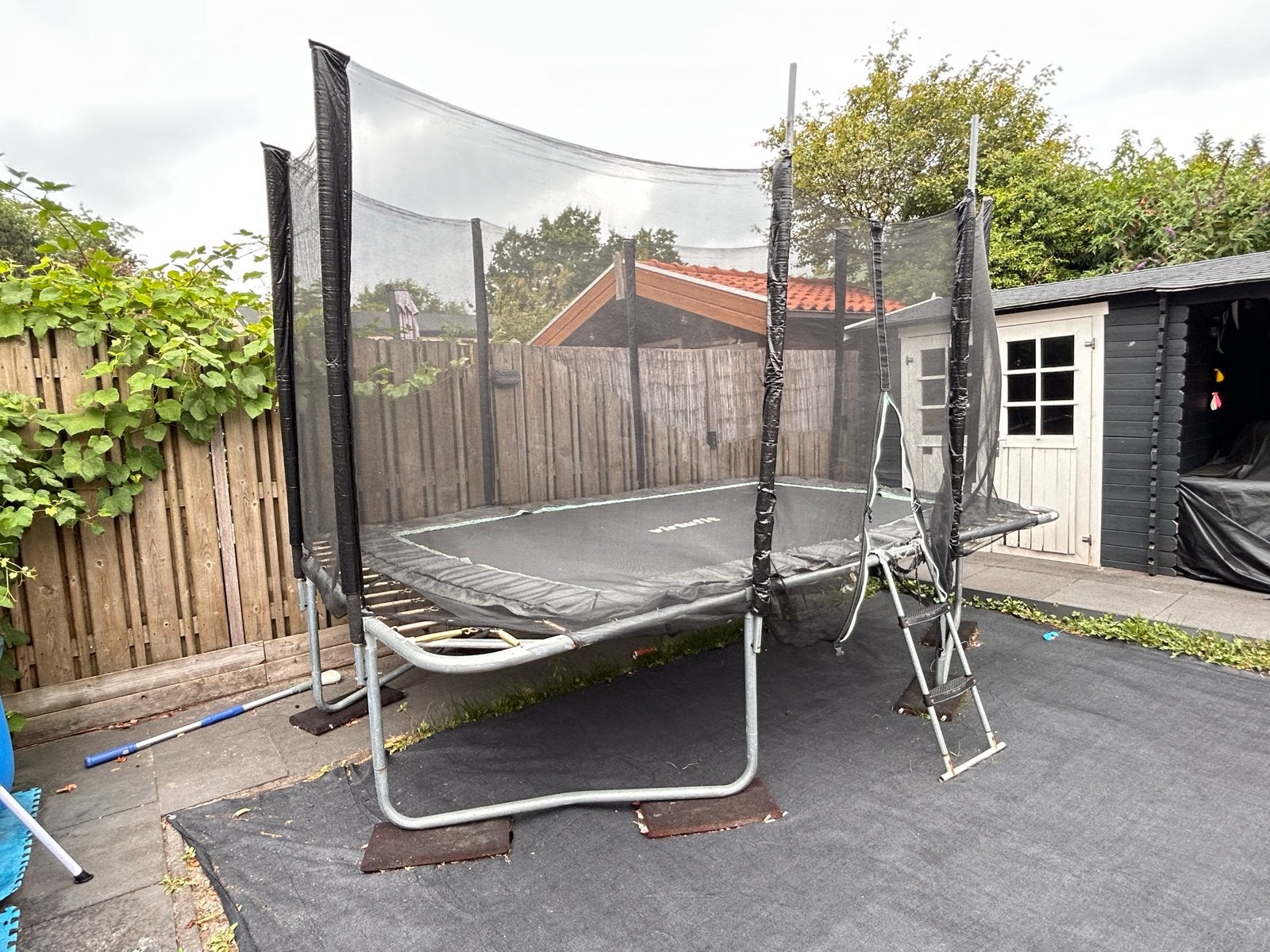 VirtuFit Rechthoekige Trampoline 366x244, Ophalen, Gebruikt