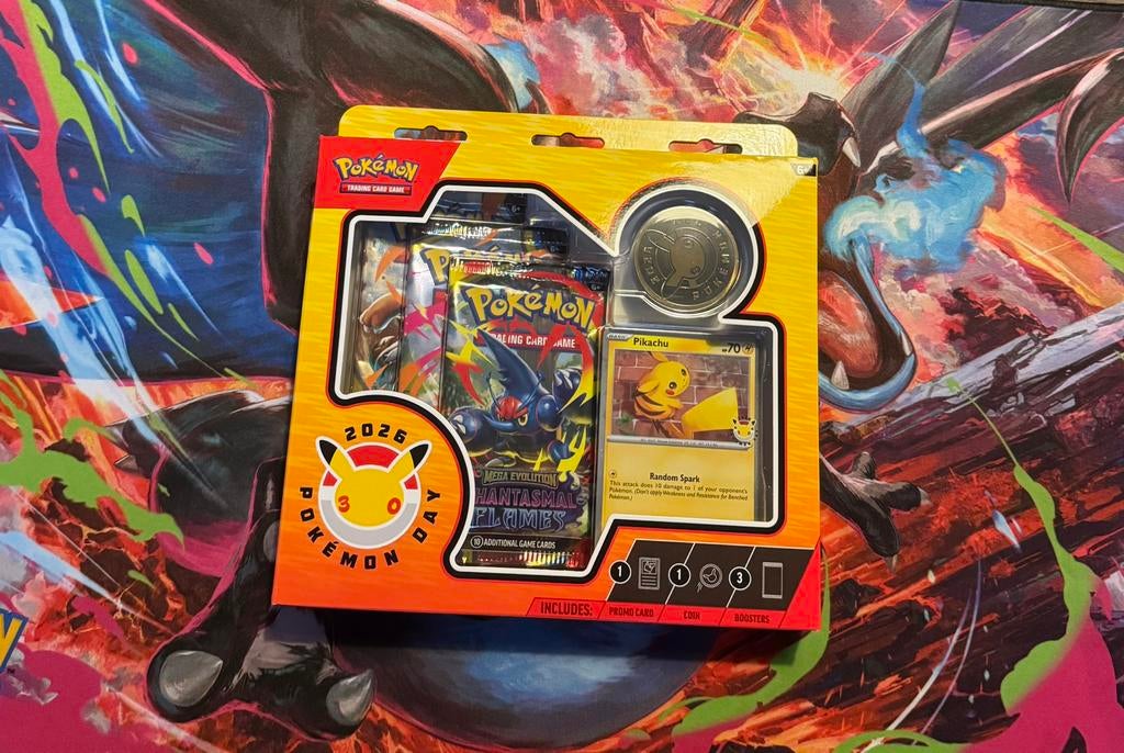Pokémon kaarten Pokémon Day 2026 Collection box (sealed, Hobby en Vrije tijd, Verzamelkaartspellen | Pokémon, Ophalen of Verzenden