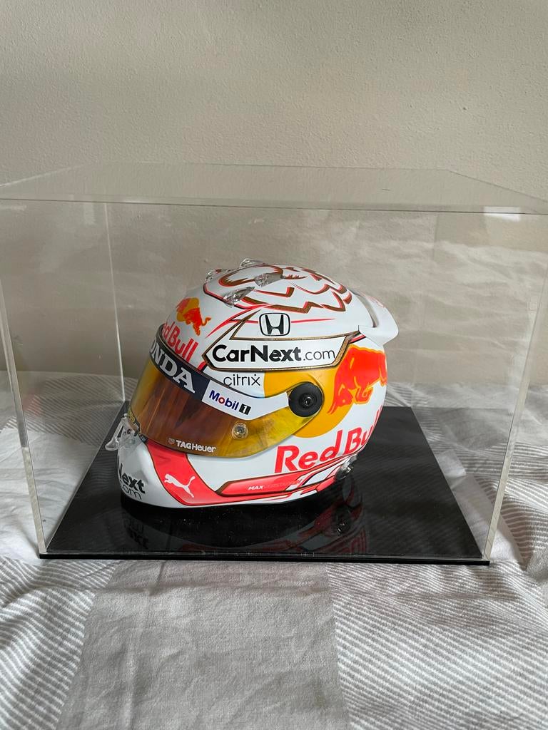 Max Verstappen Helm Schaal 1:2 - Red Bull Racing, Ophalen of Verzenden, Zo goed als nieuw, Overige typen