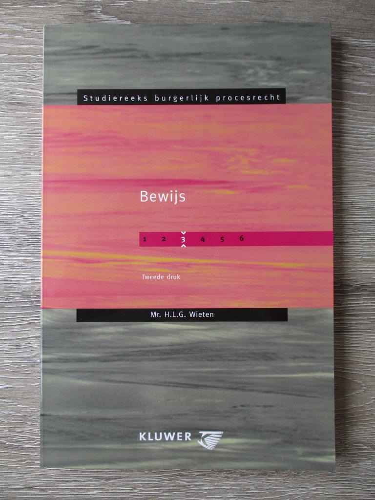Bewijs - Mr. H.L.G. Wieten, Ophalen of Verzenden, Alpha, Gelezen, HBO