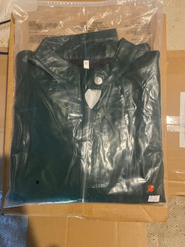 Groen Leren Jas, Ophalen, Nieuw, Maat 38/40 (M), Groen