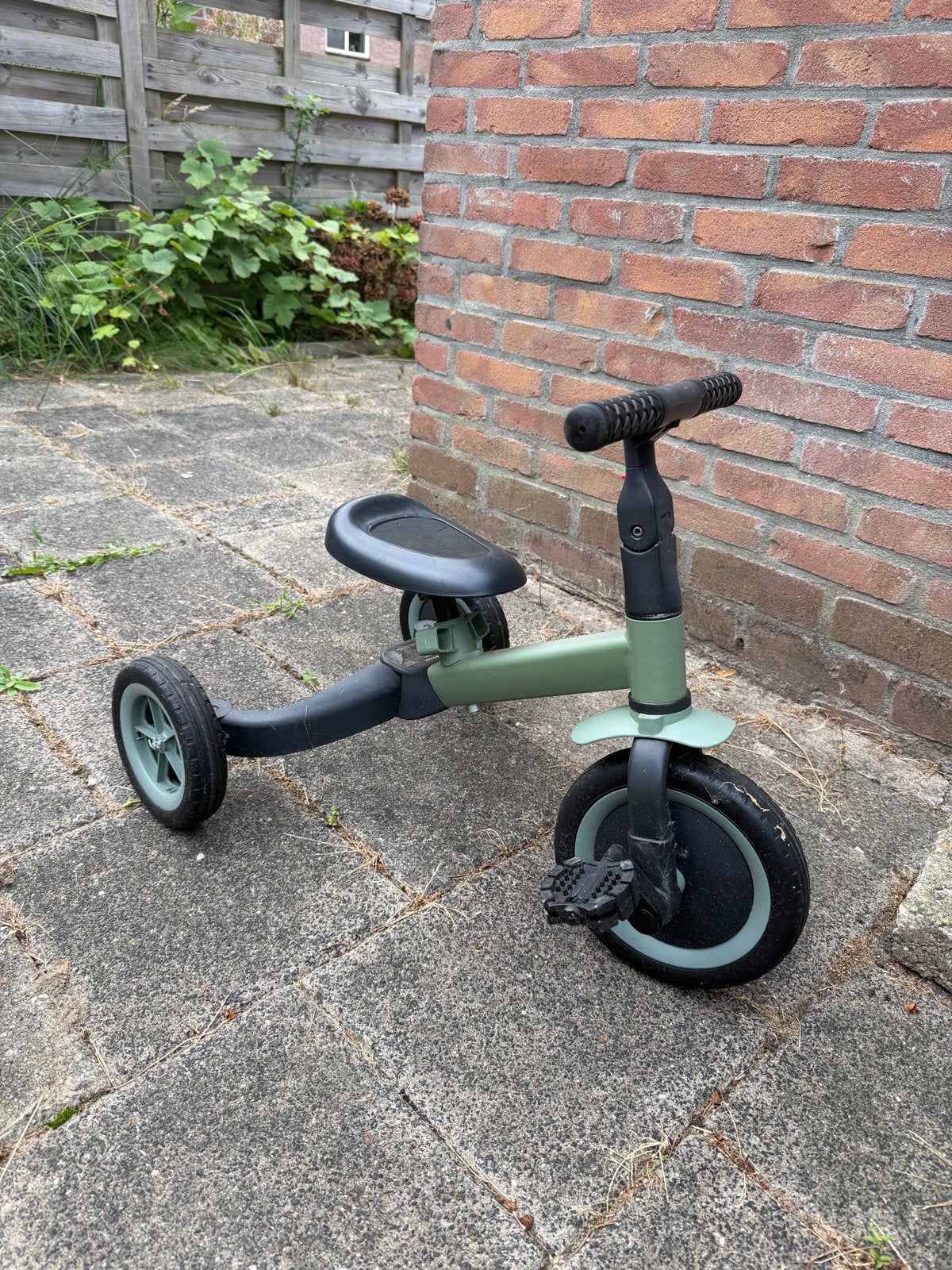 Kinder driewieler - Groen, Ophalen, Gebruikt, Terugtraprem