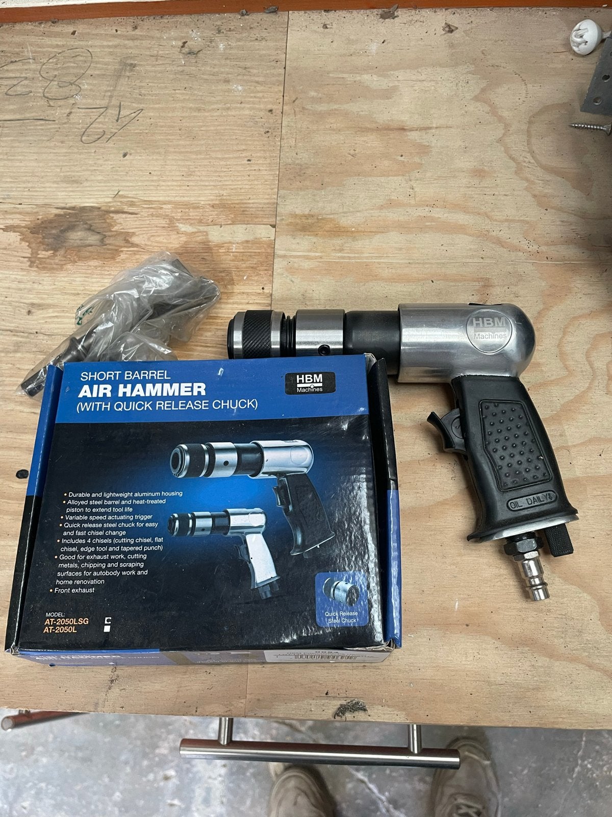 HBM Machines Pneumatische Hamer met Quick Release Chuck, Ophalen, Nieuw, Overige typen, Overige merken