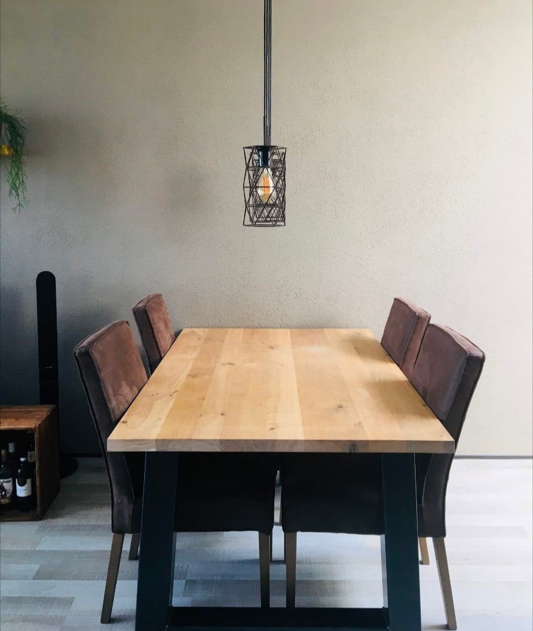 4 eetkamerstoelen, Huis en Inrichting, Stoelen, Ophalen, Gebruikt, Bruin, Vier