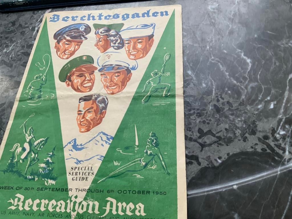 Berchtesgaden Special Services Guide Recreation Area 1950, Ophalen of Verzenden, Gelezen