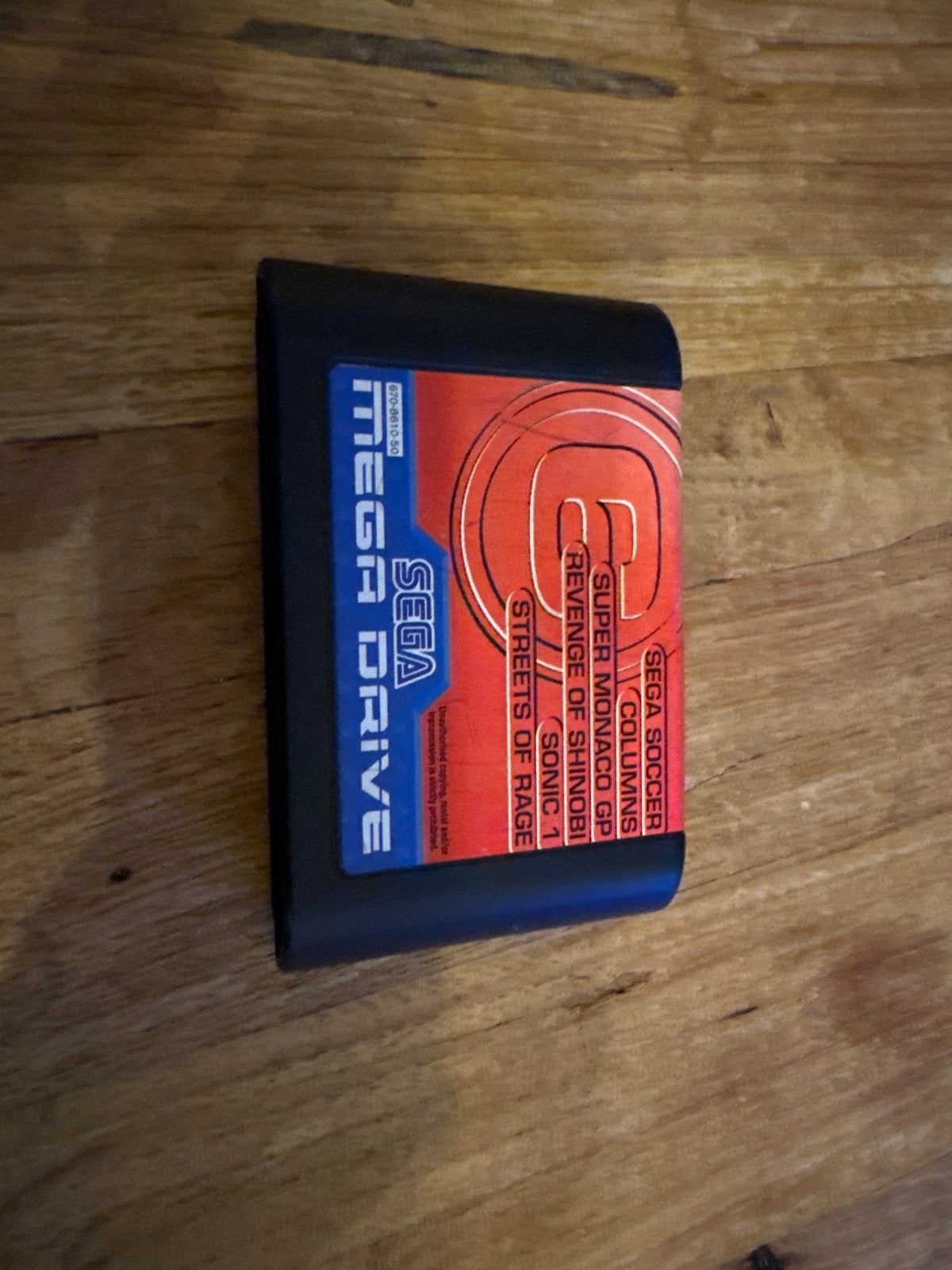 Sega Mega Drive 6-in-1 Game Cartridge (Sonic, Streets of Rag, Spelcomputers en Games, Ophalen of Verzenden, Gebruikt, Platform