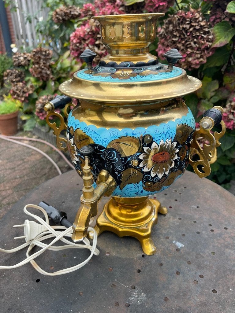 Vintage elektrische samovar uit de USSR, HANDGESCHILDERD, Ophalen of Verzenden