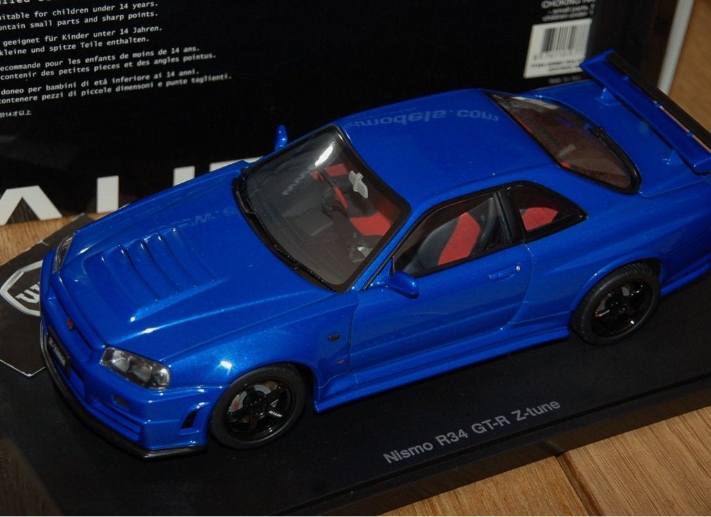 Nissan Skyline R34 Z tune bayside blue 77354 Autoart WRH, Verzenden, Zo goed als nieuw, Auto, Autoart
