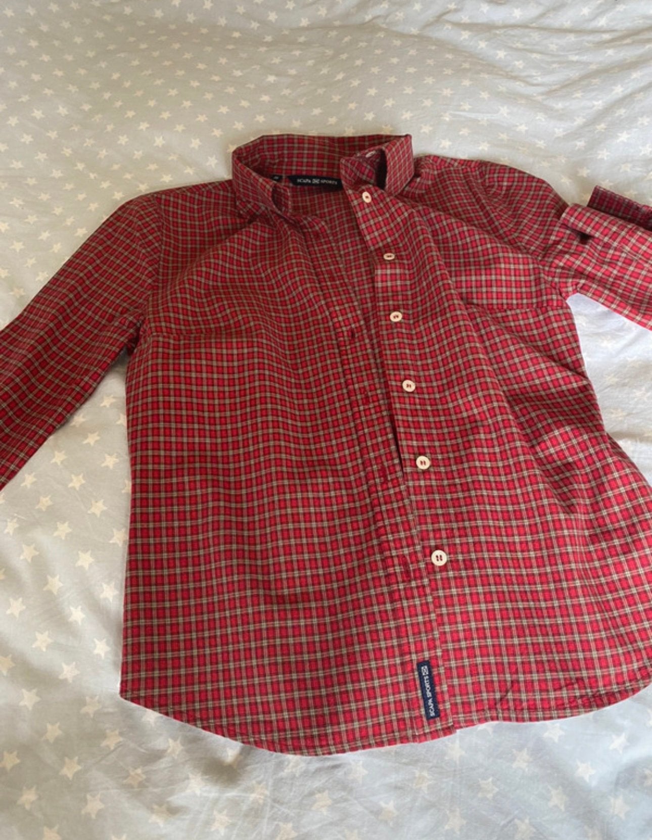 Scapa rood geruite blouse maat 36/38 izgs, Ophalen of Verzenden, Zo goed als nieuw, Meisje, Overhemd of Blouse