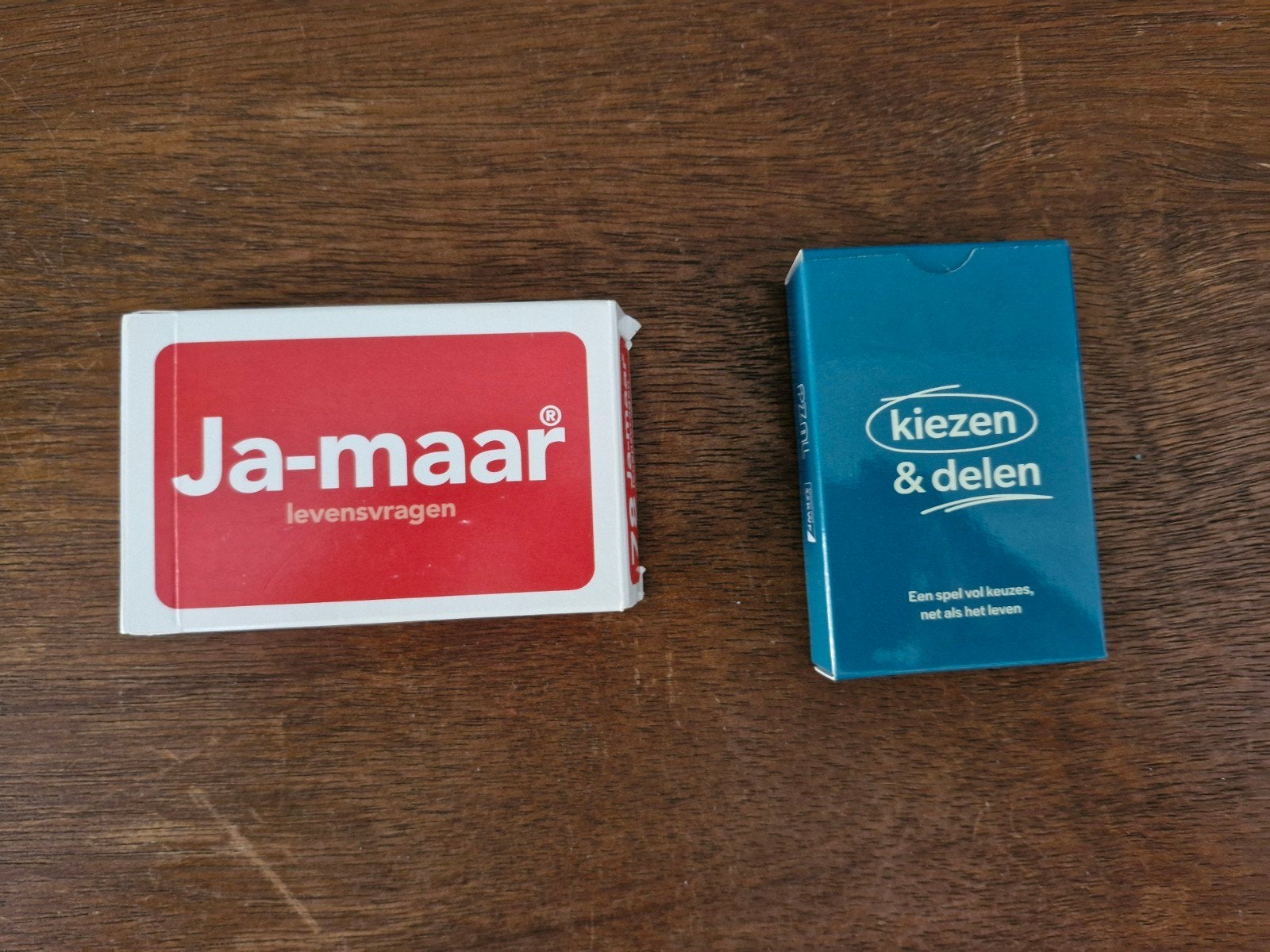 Ja-maar en Kiezen en Delen - Levensvragen - 2 gesprekspellen, Ophalen of Verzenden, Zo goed als nieuw