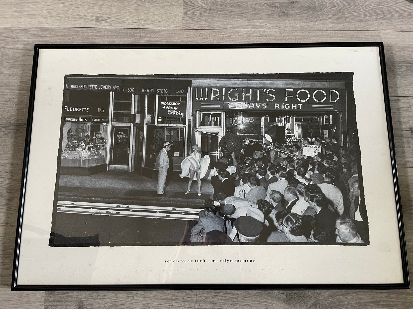 Ingelijste poster Marilyn Monroe - Seven Year Itch, Ophalen, Gebruikt, Foto of Poster, 75 – 100