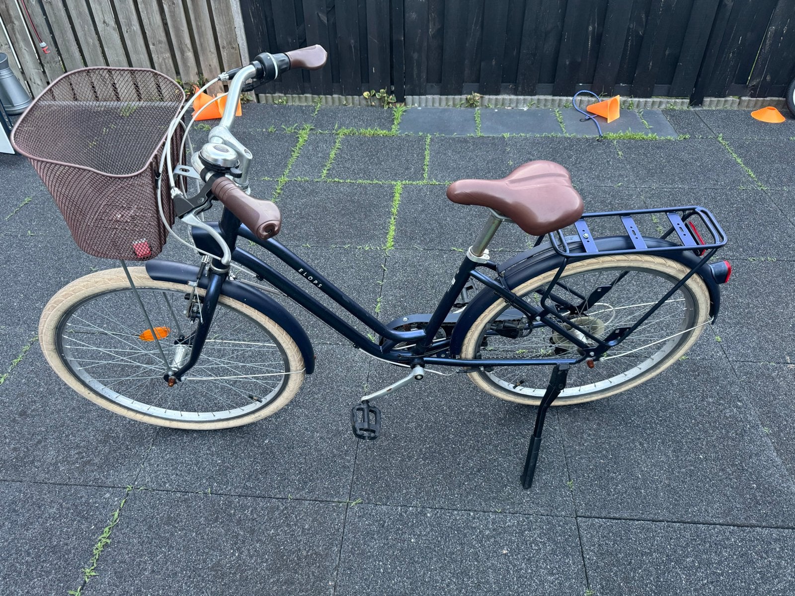 Damesfiets 26” B'Twin Elops 120 met 6 versnellingen, Fietsen en Brommers, Fietsen | Dames | Damesfietsen, Velgrem, 50 tot 53 cm