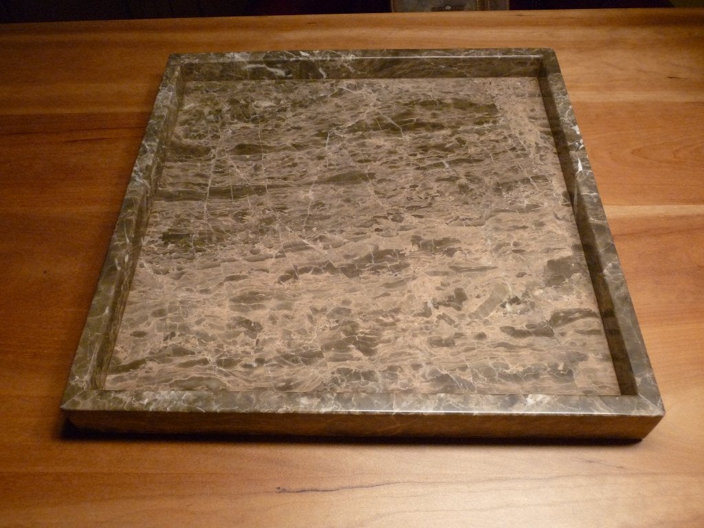 Marmeren plateau voor decoratie 40x40 cm., Ophalen, Zo goed als nieuw, Vierkant, Steen of Aardewerk
