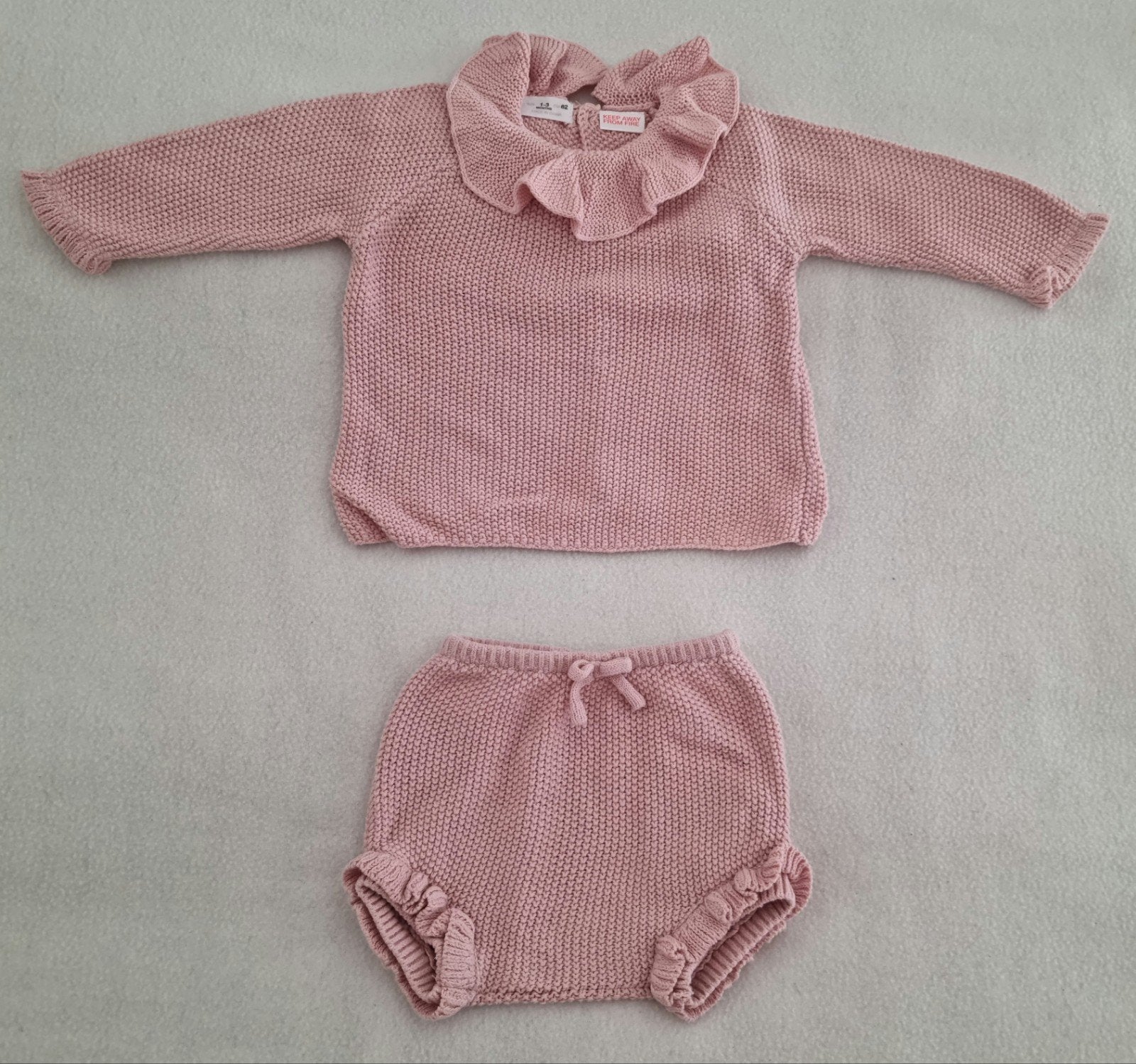 Zara setje baby kleding maat 62 sjiek fotoshoot zacht roze, Zo goed als nieuw, Verzenden, Meisje, Zara