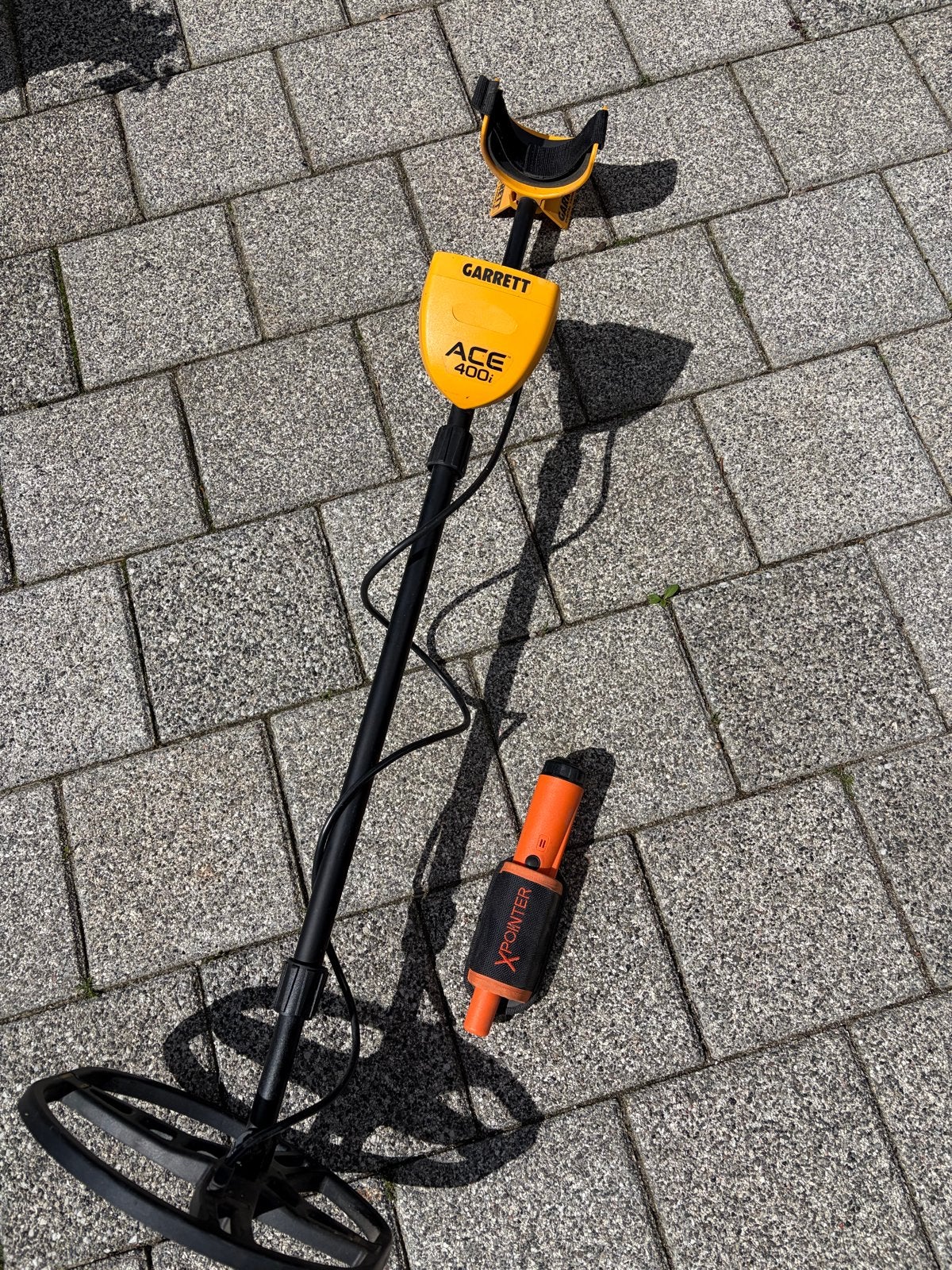 Garrett ACE 400i Metaaldetector met XPointer Pinpointer, Hobby en Vrije tijd, Metaaldetectors, Zo goed als nieuw, Meer dan 30 cm
