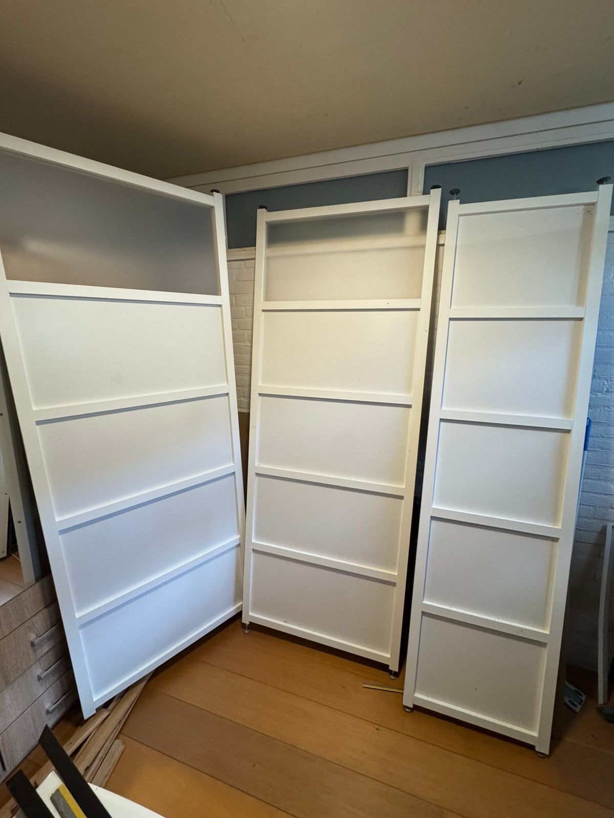 3x witte scheidingswand / roomdivider – verstelbaar, Ophalen, Zo goed als nieuw