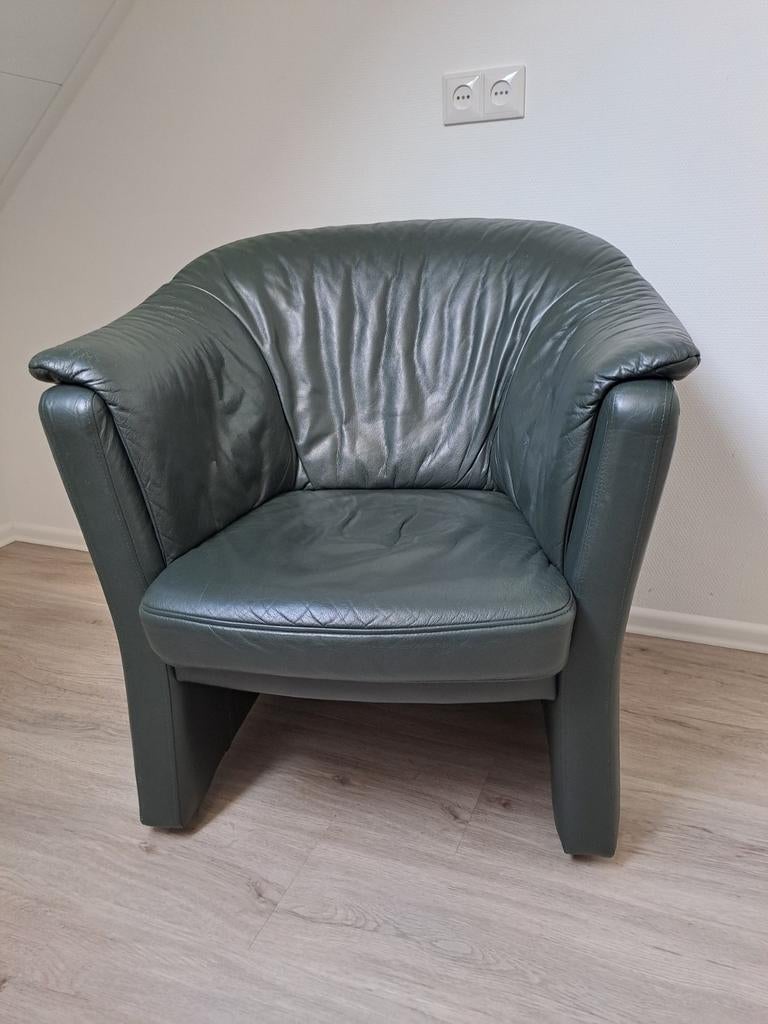 Himolla lederen fauteuil - bieden, Ophalen, Gebruikt, Modern comfort, 75 tot 100 cm