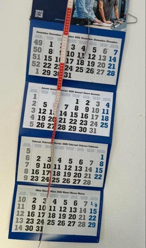 Kalender 2026 voor 1ste bieder, Ophalen, Maandkalender, Nieuw