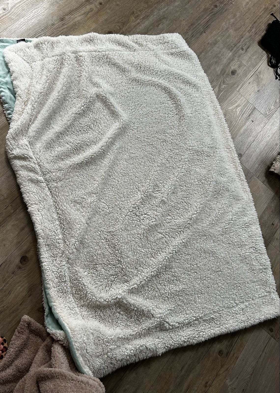 Unique Living Lars Plaid Teddy Sherpa Deken 150x200 Mintgroe, Ophalen of Verzenden, Zo goed als nieuw
