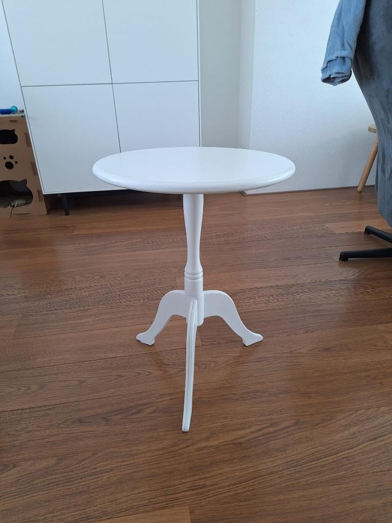 Bijzettafeltje / wijntafeltje, Huis en Inrichting, Tafels | Bijzettafels, Minder dan 55 cm, Gebruikt, Rond, Hout