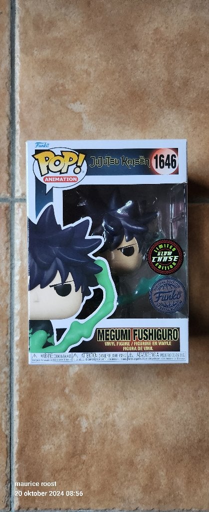 Amasia jujutsu kaisen megumi glow chase exclusive funko pop, Ophalen of Verzenden, Nieuw